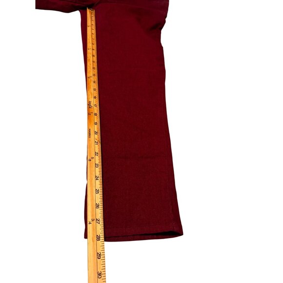 Blair Womens 10MS Burgundy Denim Stretch Pants - Picture 6 of 7